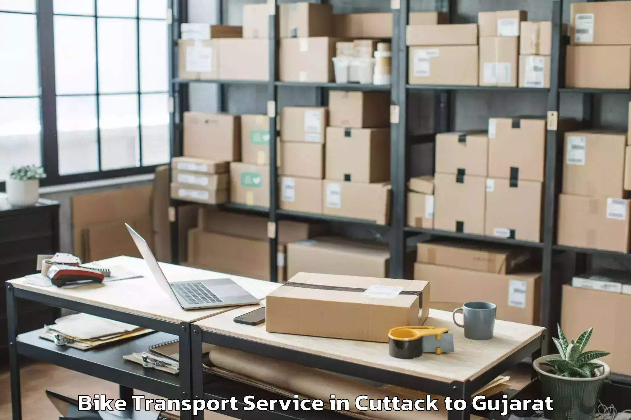 Hassle-Free Cuttack to Vadnagar Bike Transport